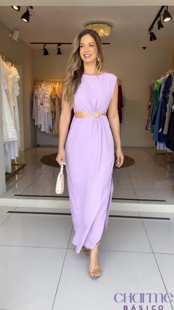 Vestido Lavanda Grace - Elegância e Leveza em Cada Detalhe